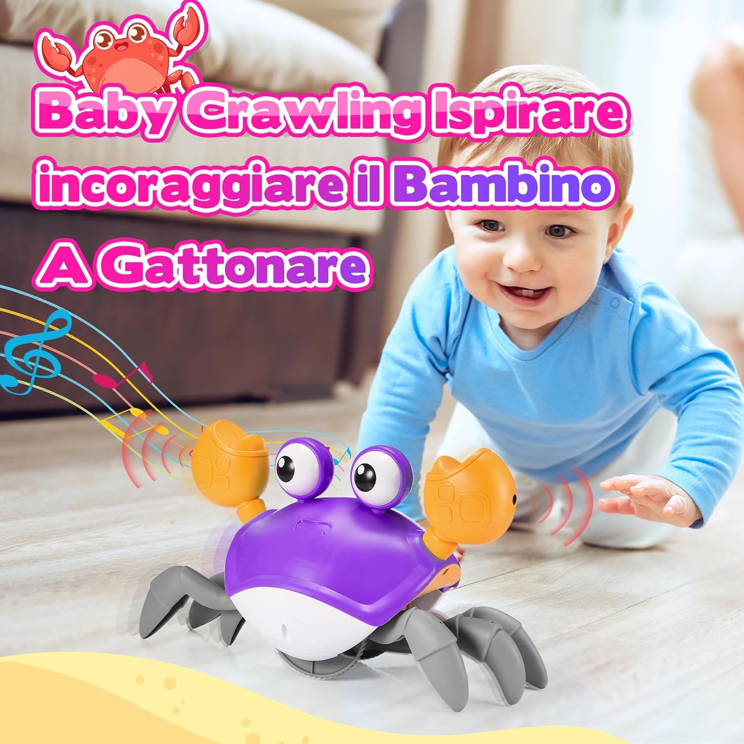 Thumbnail 2 de iKidiki Granchio Che Cammina per Neonato 1-4 Anni