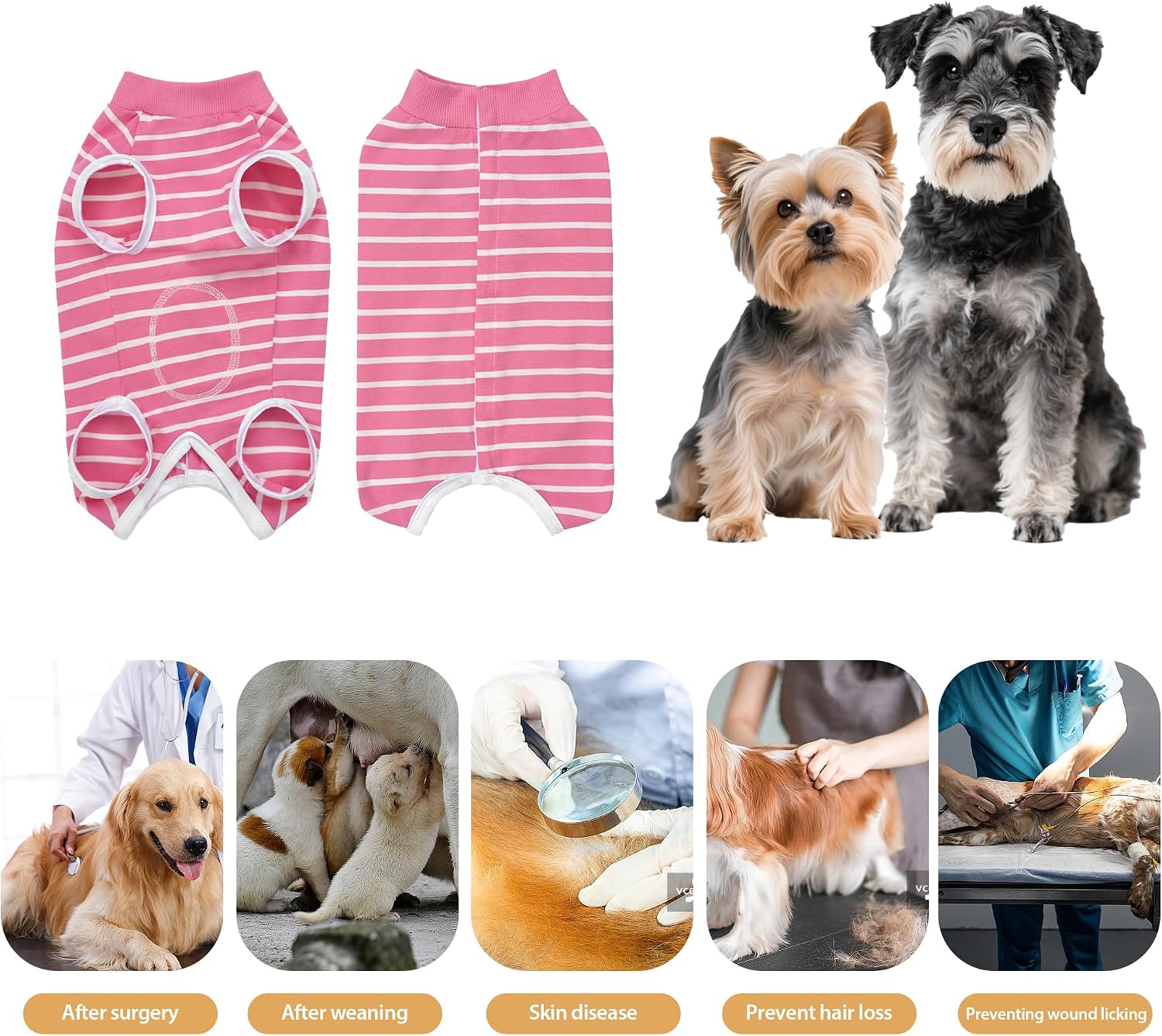 Thumbnail 4 de PawSailor Striped Dog Surgery Suit