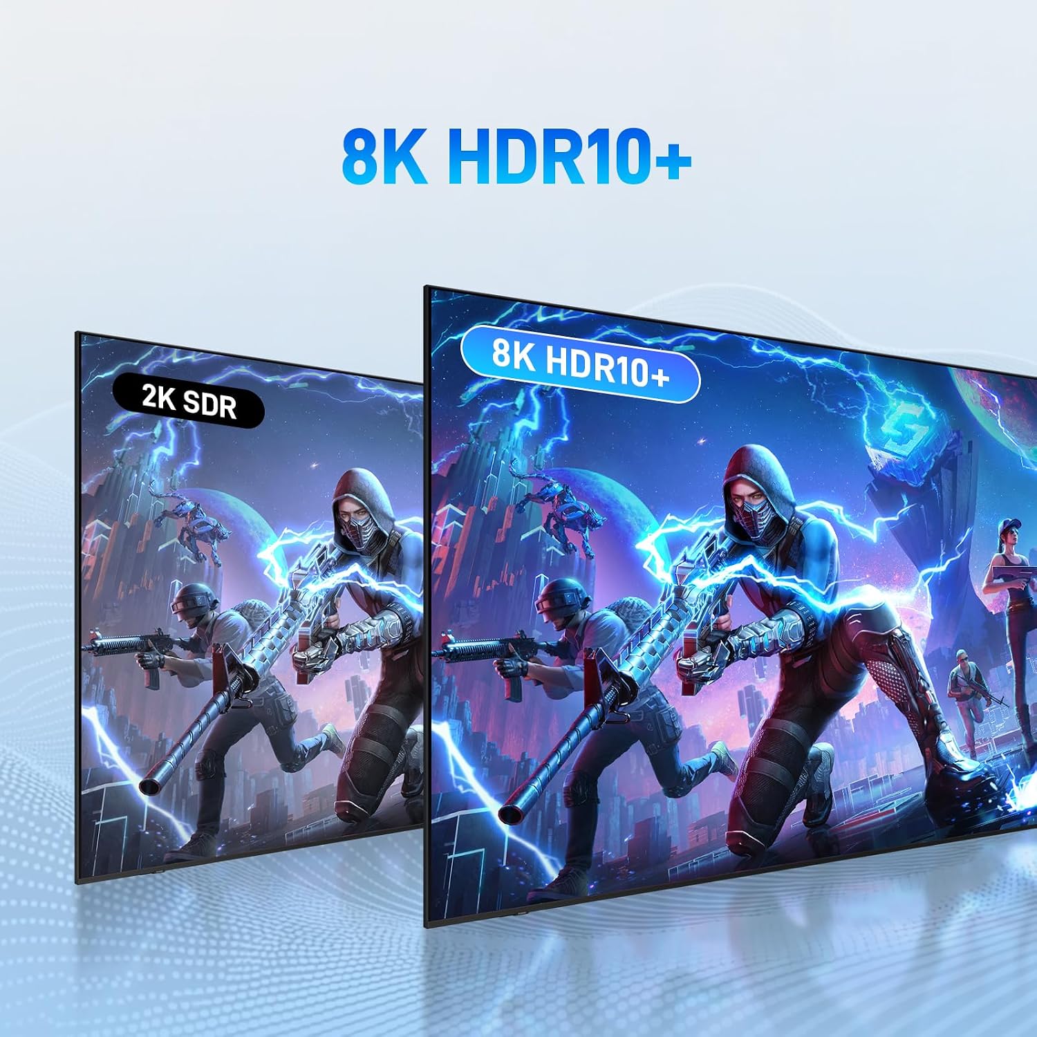 Detalle 2 de FIBBR 8K HDMI Glasfaserkabel 7,5 m – Hochgeschwindigkeits-Verbindung für PS5, Xbox Series X und PC