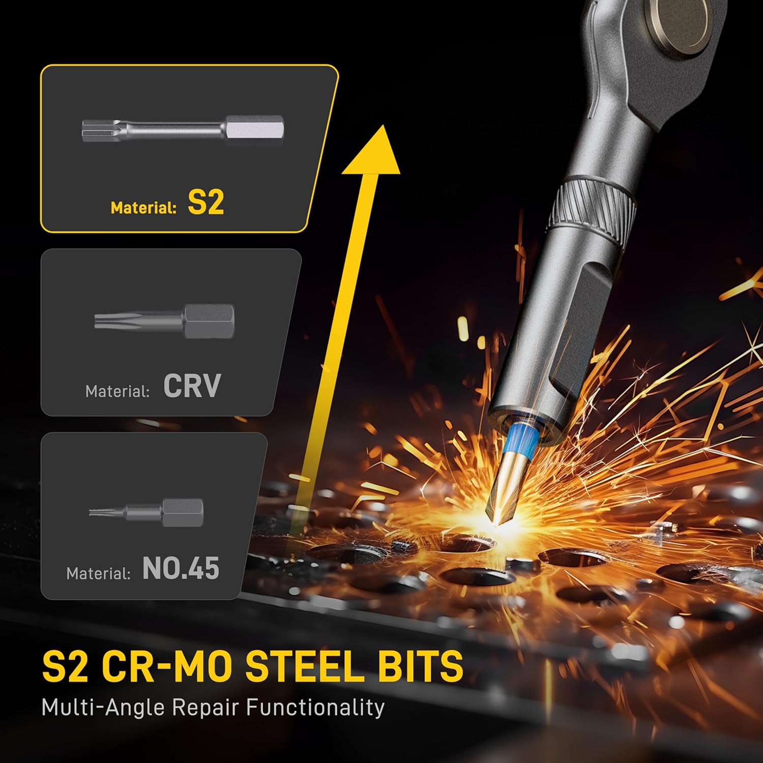 Thumbnail 1 de 42 in 1 Magnetic Screwdriver Set with T-Handle Ratchet and Case
