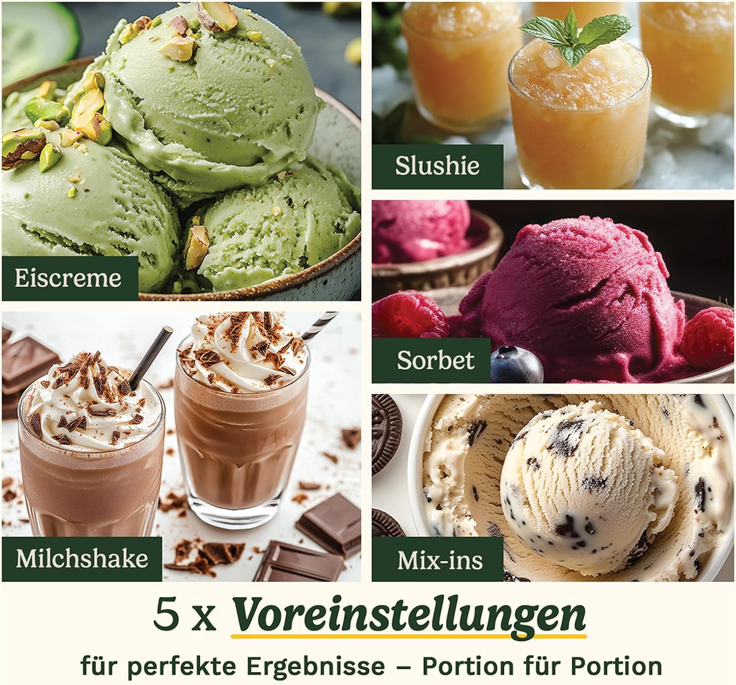 Thumbnail 4 de Cuisinart FreezeWand Eismaschine – 5in1: Eiscreme, Sorbet, Milchshake, Slushie in 3 Bechern