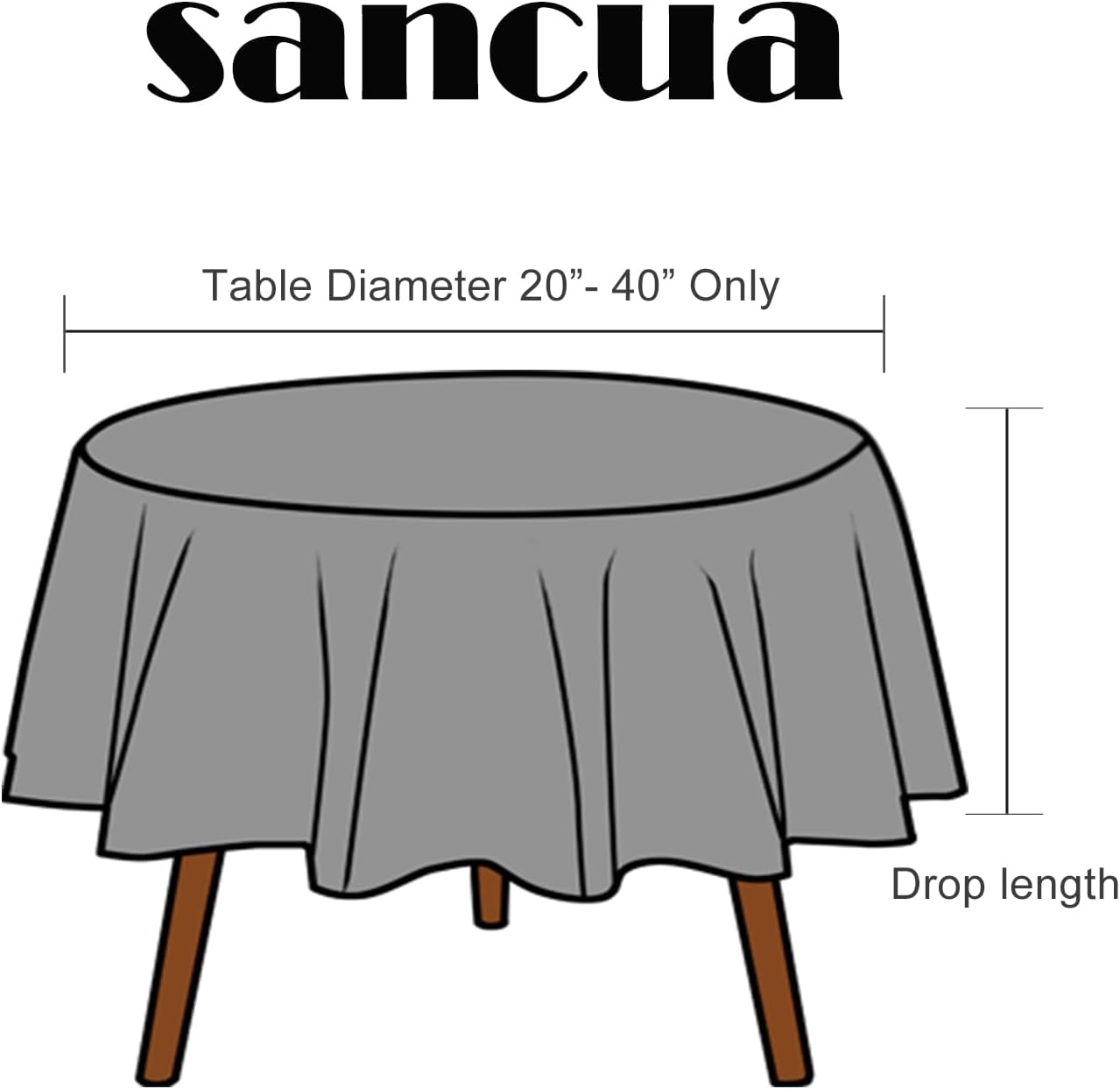 Detalle 2 de sancua Round Tablecloth 60 Inch ๐ฝ
