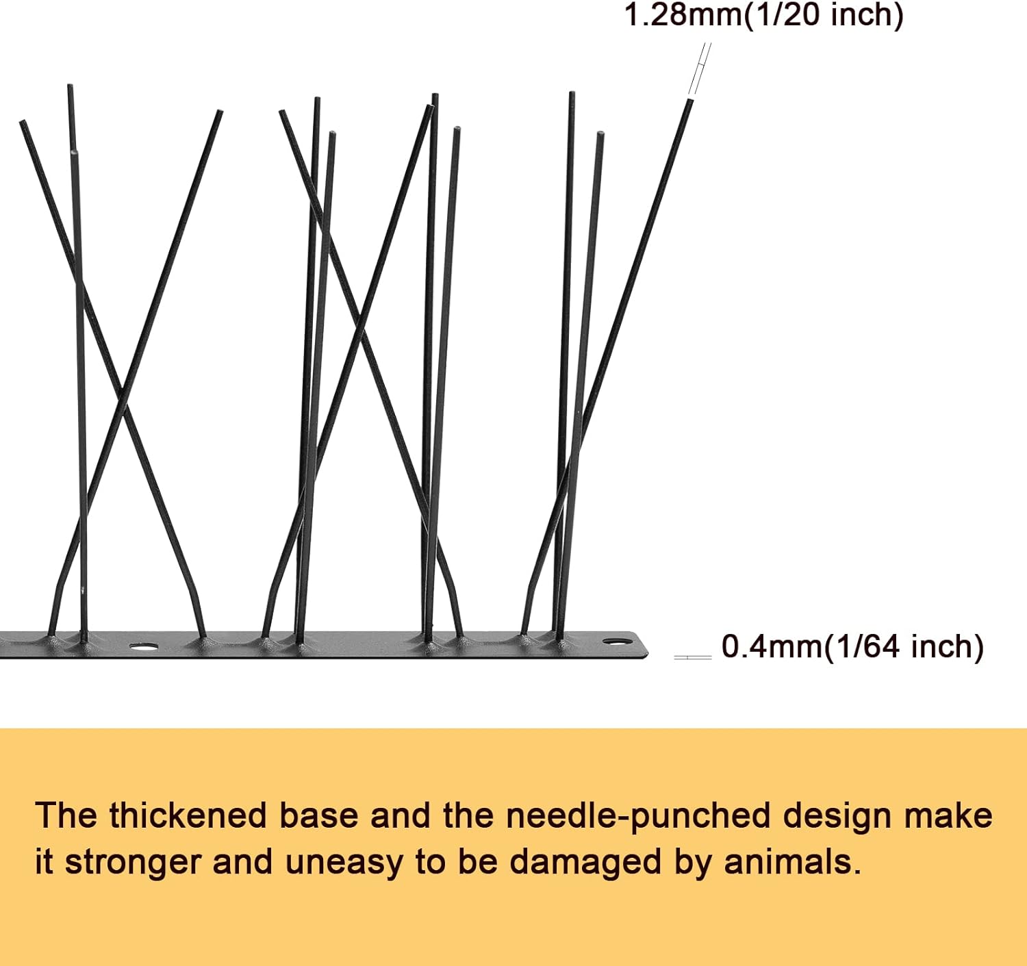 Thumbnail 2 de OFFO Bird Spikes Pre-Assembled for Roofs and Windows (2.08m) – Durable Stainless Steel Deterrent