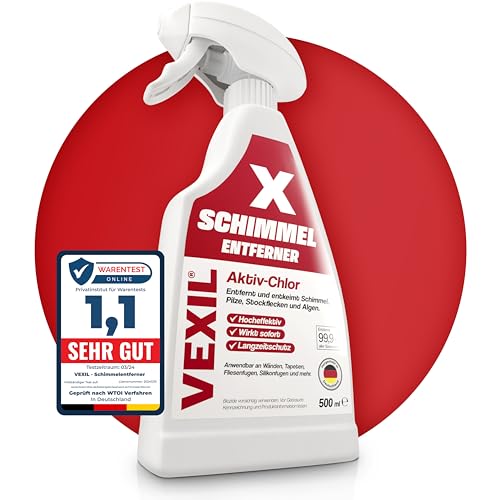 Detalle de VEXIL Profi Schimmelentferner – Extra stark mit Aktiv-Chlor, Hafteffekt, 500 ml