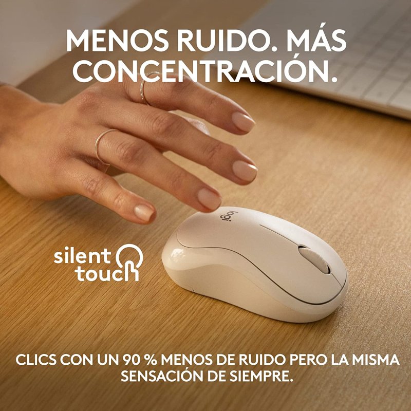 Detalle 2 de Logitech M240 Silent ratón Bluetooth blanco