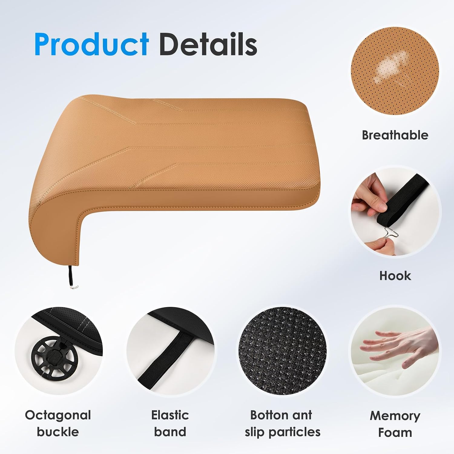 Detalle 2 de FLORICH Car Seat Leg Support Cushion Leather
