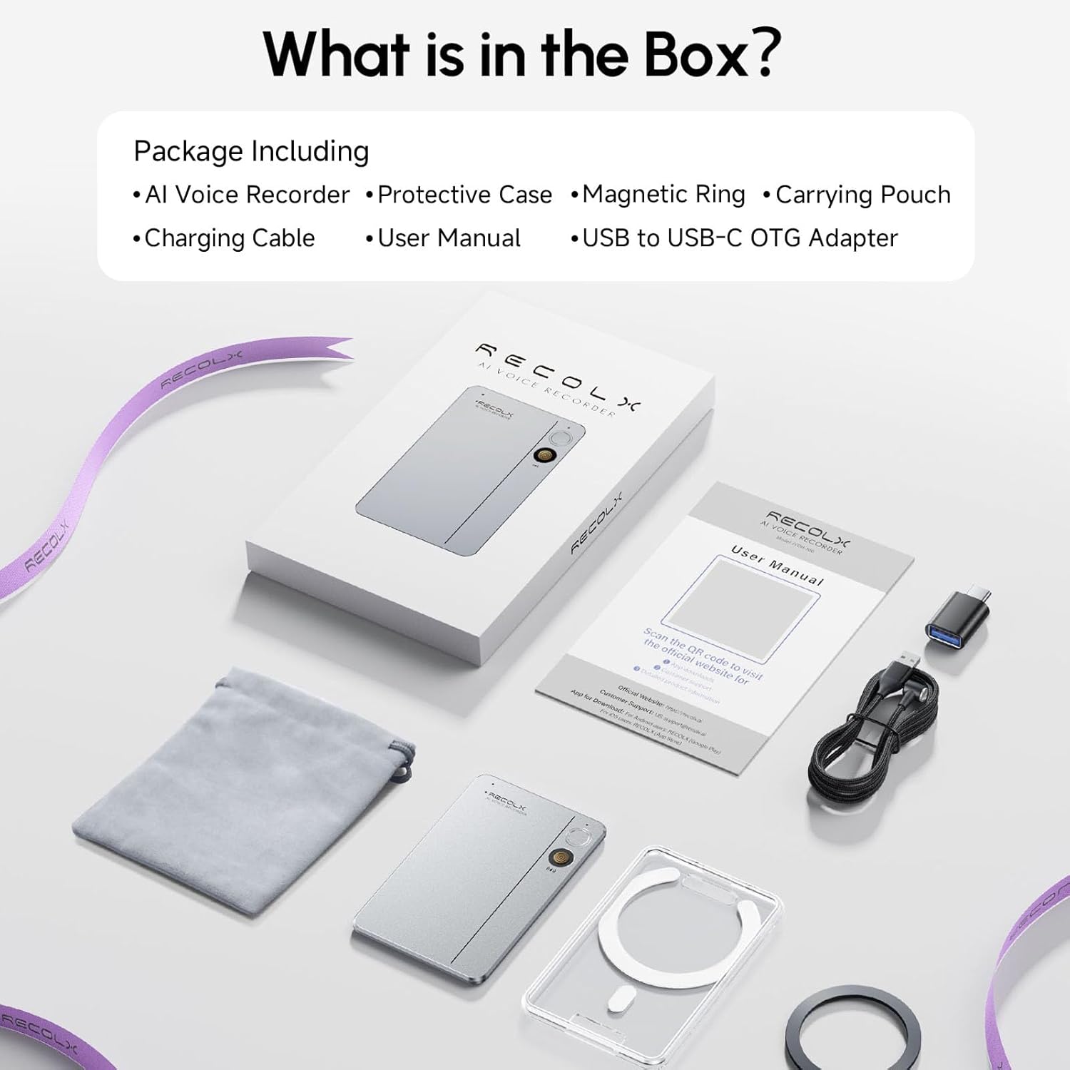 Thumbnail 6 de AI voice recorder for meetings, 64GB