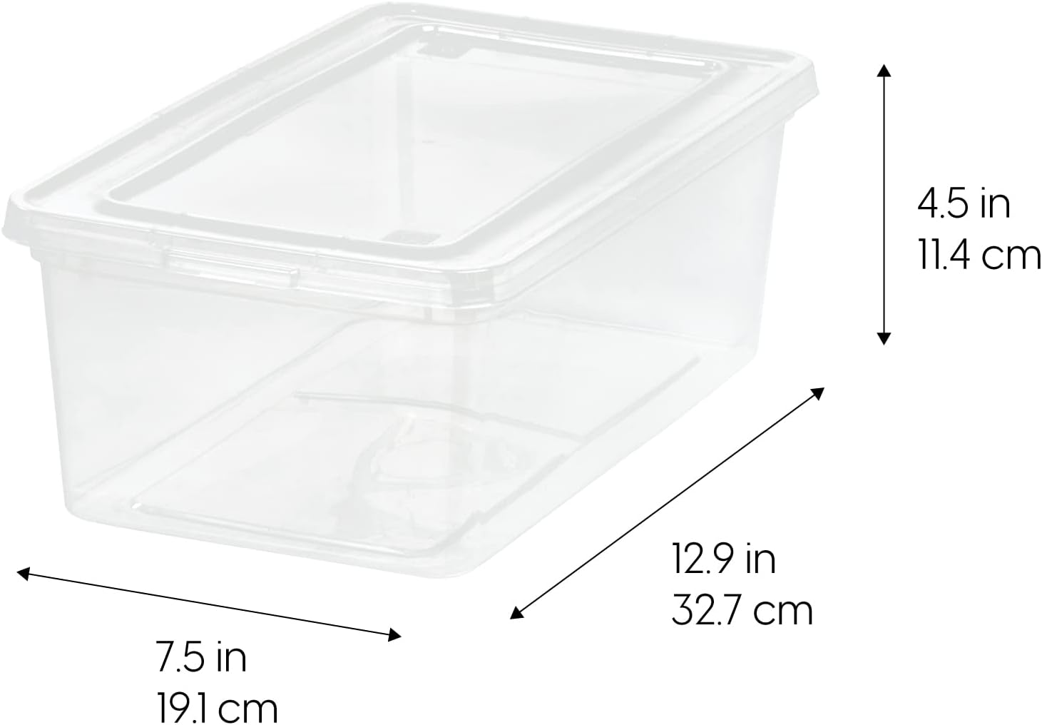 Detalle 2 de IRIS USA 6-Pack 6 Quart Storage Bins with Lids