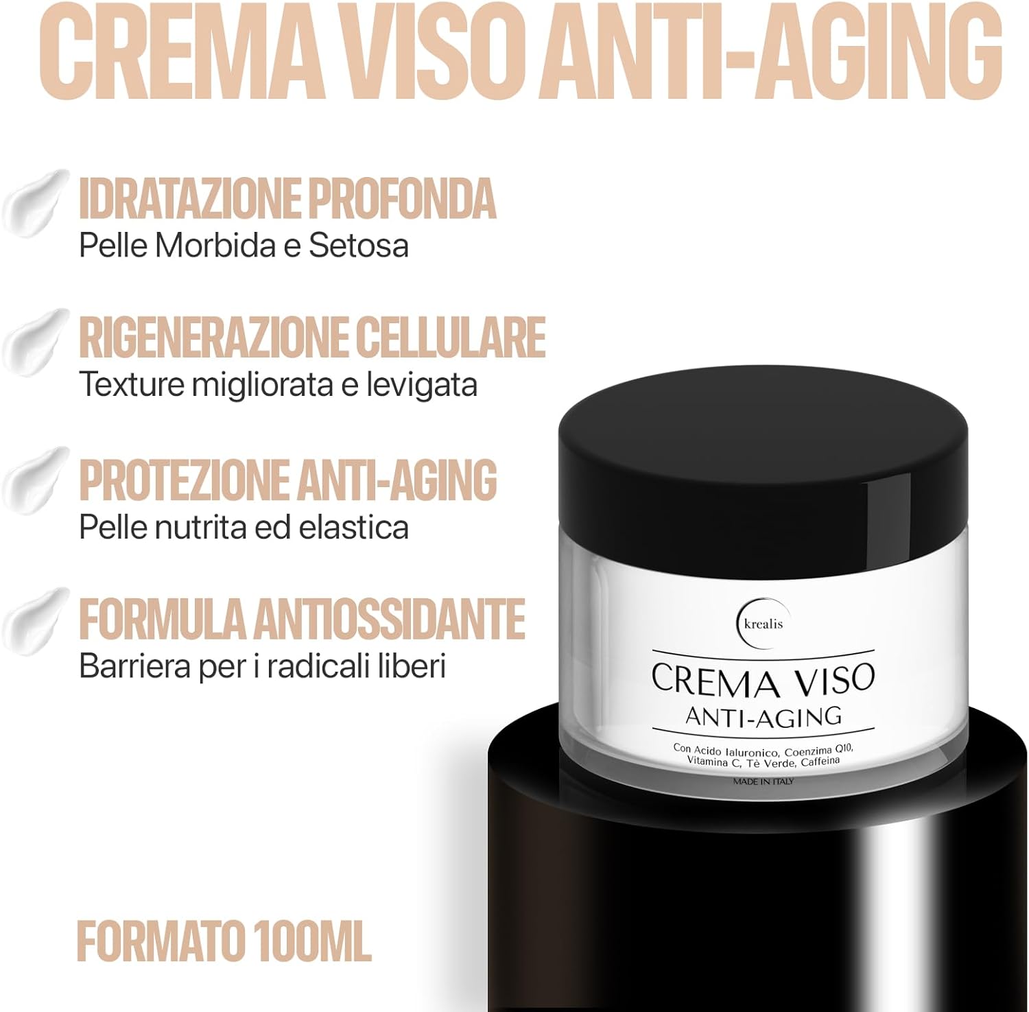Thumbnail 1 de Crema Viso Antirughe 100ml con Acido Ialuronico