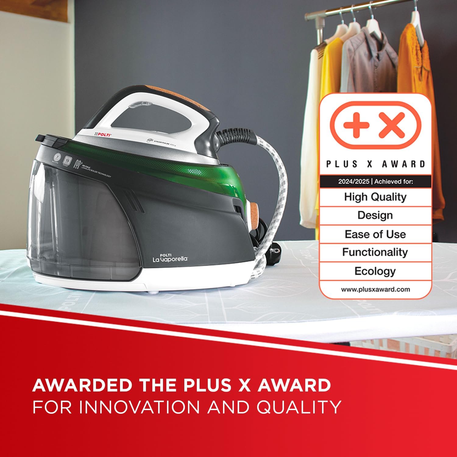 Thumbnail 1 de Polti La Vaporella XT90C Steam Generator Iron (7 bar, 1.4 L) with Eco function and Steam Pulse