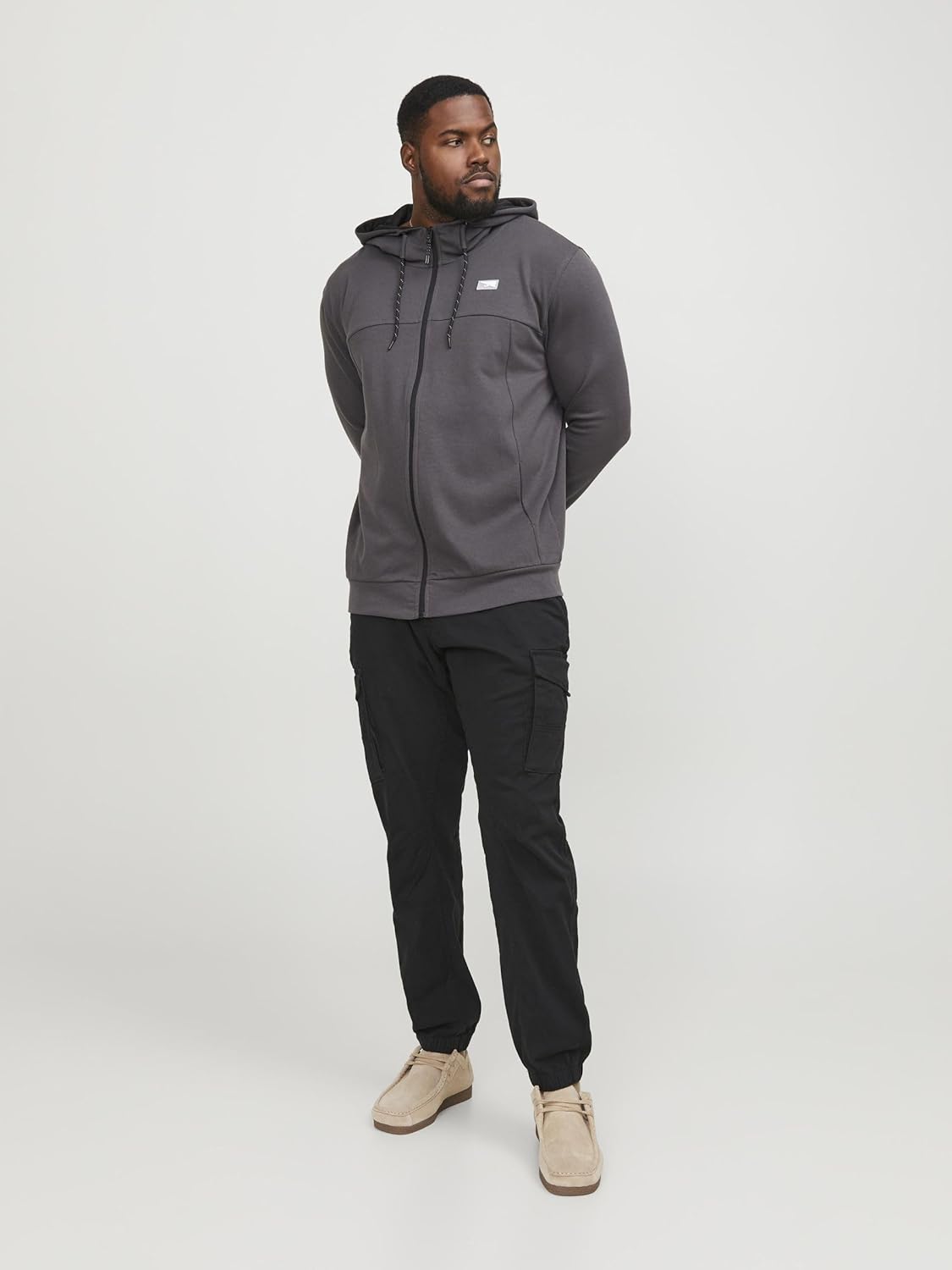 Thumbnail 5 de JACK & JONES Mens Stretch Cuffed Cargo Pants (Cotton) — Slim Tapered ankle-height cargo trousers