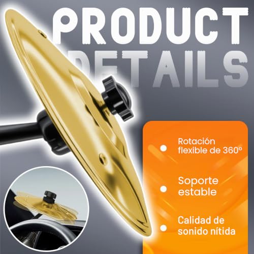 Detalle de Yeria Platillos de Batería para Coche – Crash Cymbal Decoración de Ventilación (dorado)