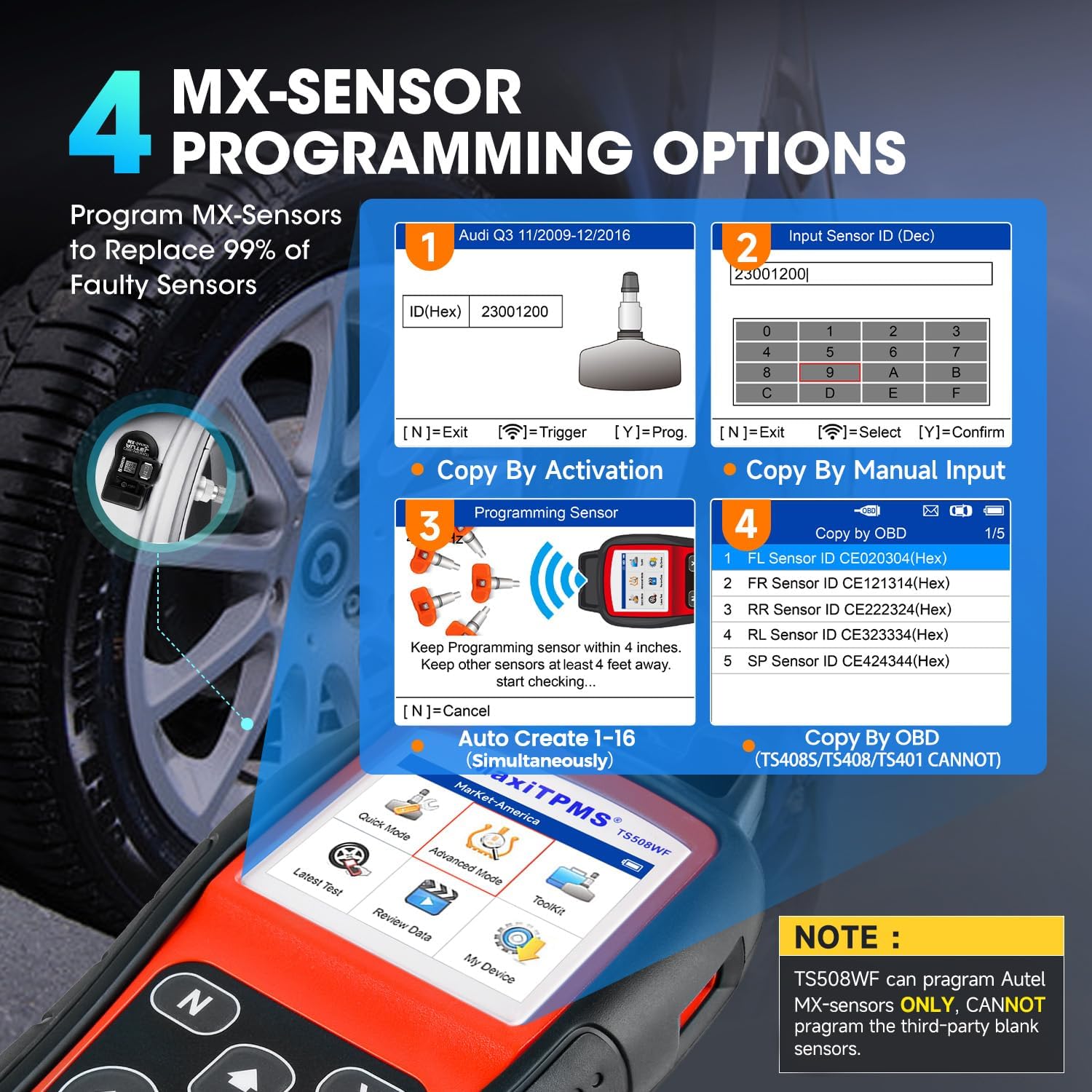 Thumbnail 5 de Autel MaxiTPMS TS508WF TPMS Tool with MX-Sensors