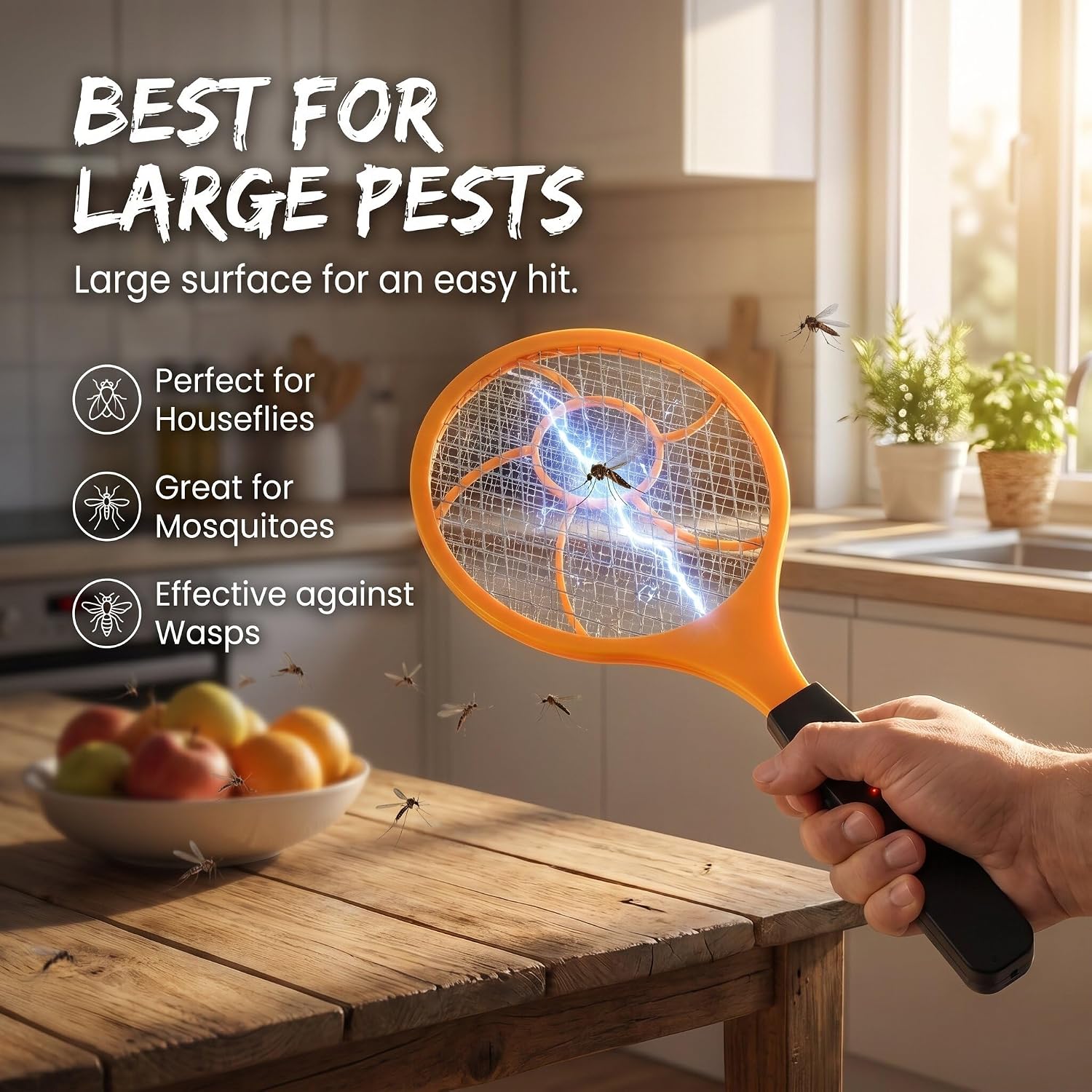 Thumbnail 3 de GOODS+GADGETS Electric Fly Swatter, 44.5 cm Battery-Powered Racket