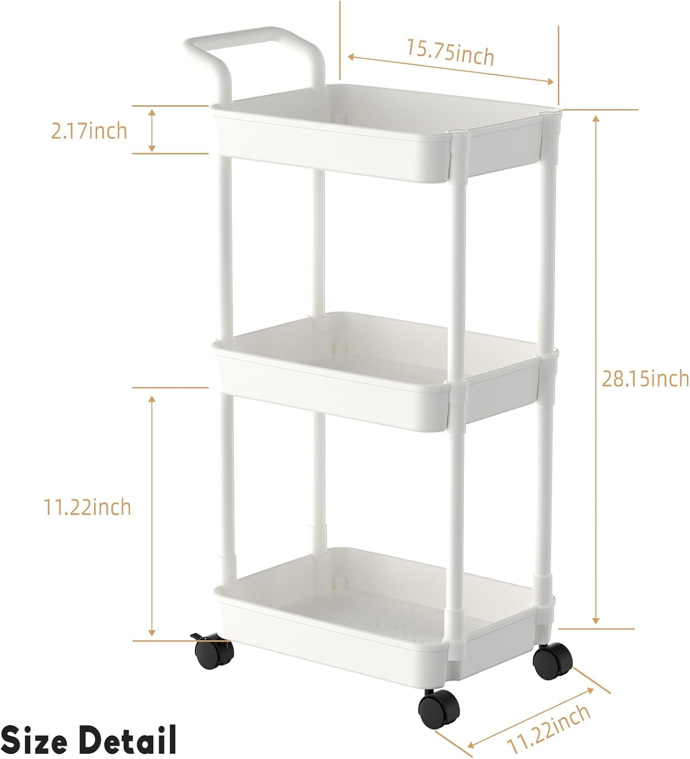 Thumbnail 1 de Volnamal Baby Diaper Caddy 3-Tier Beige
