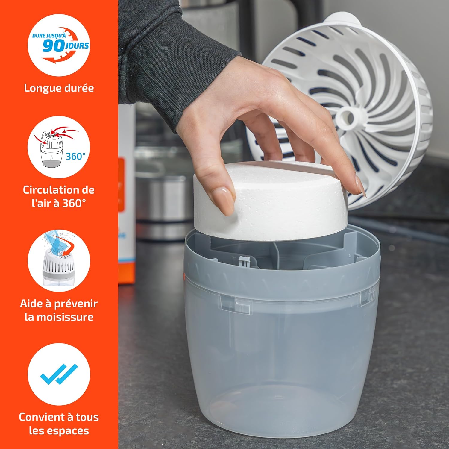 Thumbnail 1 de Tetrion Absorbeur d'Humidité 20m² – Protection 360° et 90 Jours