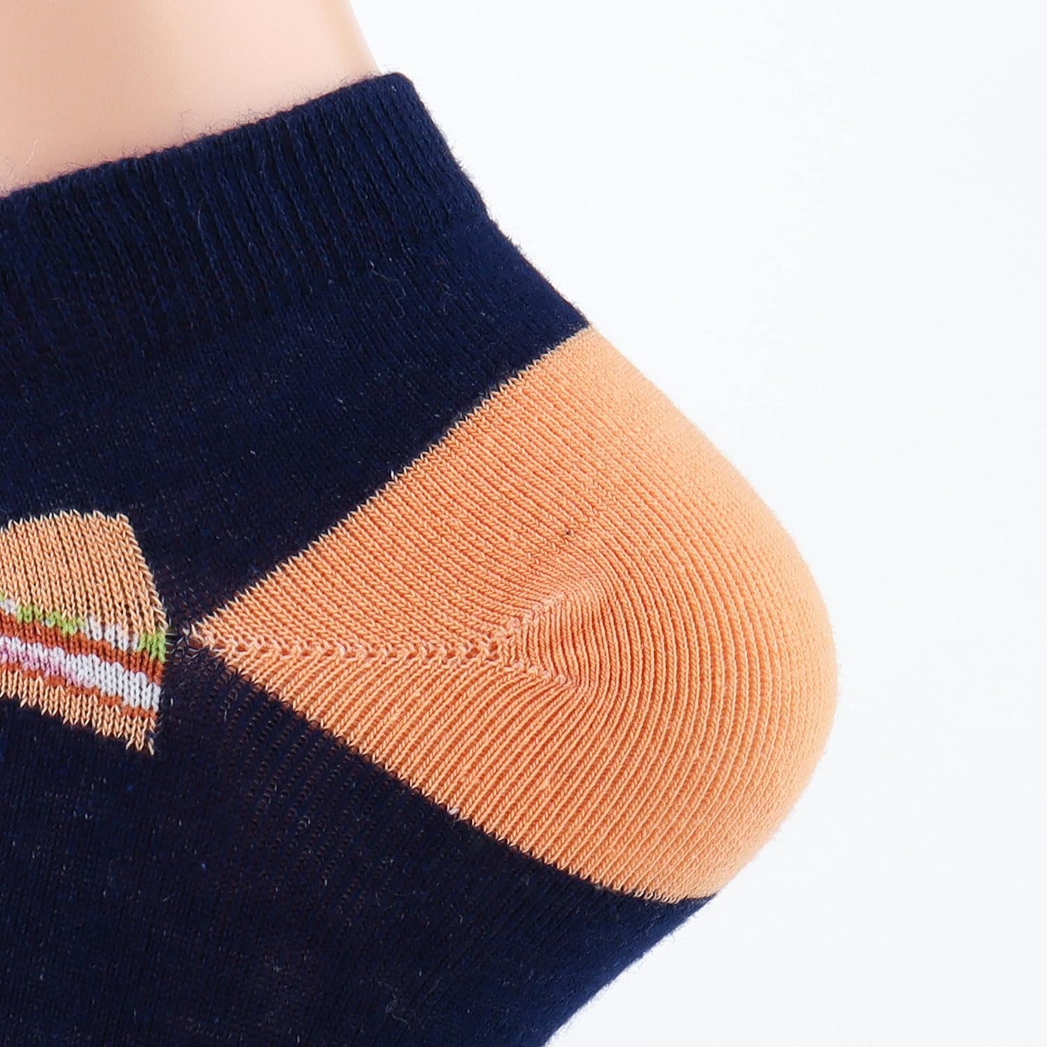 Detalle de Jeasona 10/12 Paar lustige Sneaker-Socken für Damen (35–42), Baumwolle – bunte kurze Alltagssocken