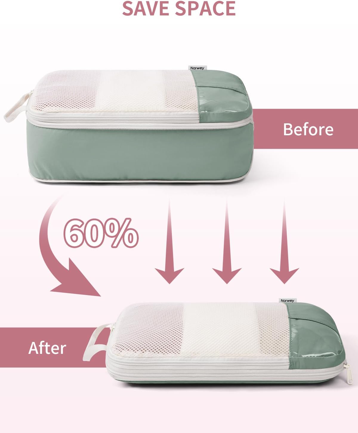 Thumbnail 2 de Narwey 6 Set Compression Packing Cubes