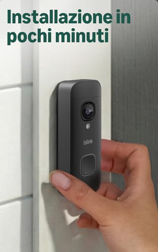 Detalle de Blink Videocitofono 2K+ a pile – Vista a figura intera, IP65, autonomia prolungata