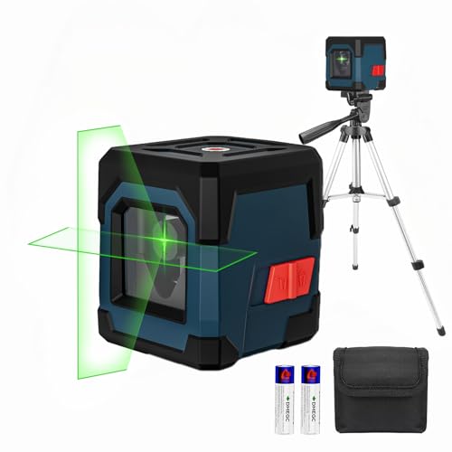 Detalle de RockSeed LV1G nivel láser verde autonivelante con líneas cruzadas y giro 360°