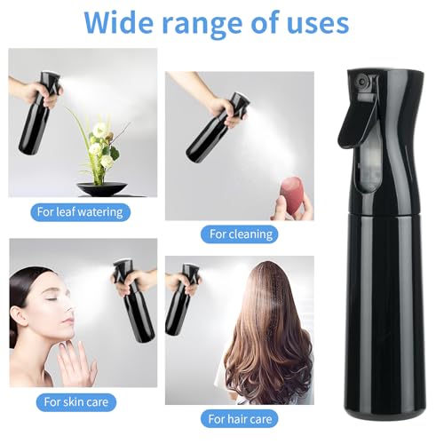 Thumbnail 6 de Uervoton Sprühflasche für Haare 300 ml – feiner Nebel, wiederbefüllbar, schwarz