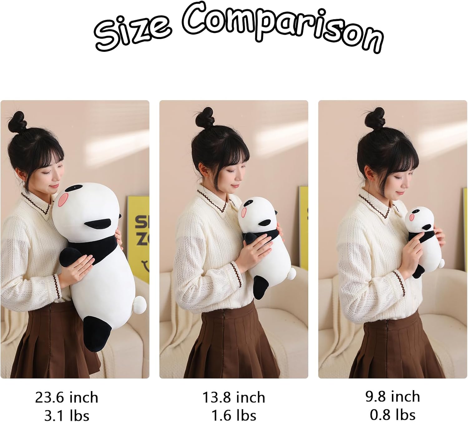 Thumbnail 4 de SQEQE Weighted Panda Plush (9.8 Inch, 0.8 Lbs) — Weighted Panda Stuffed Animal & Sleep Pillow Toy