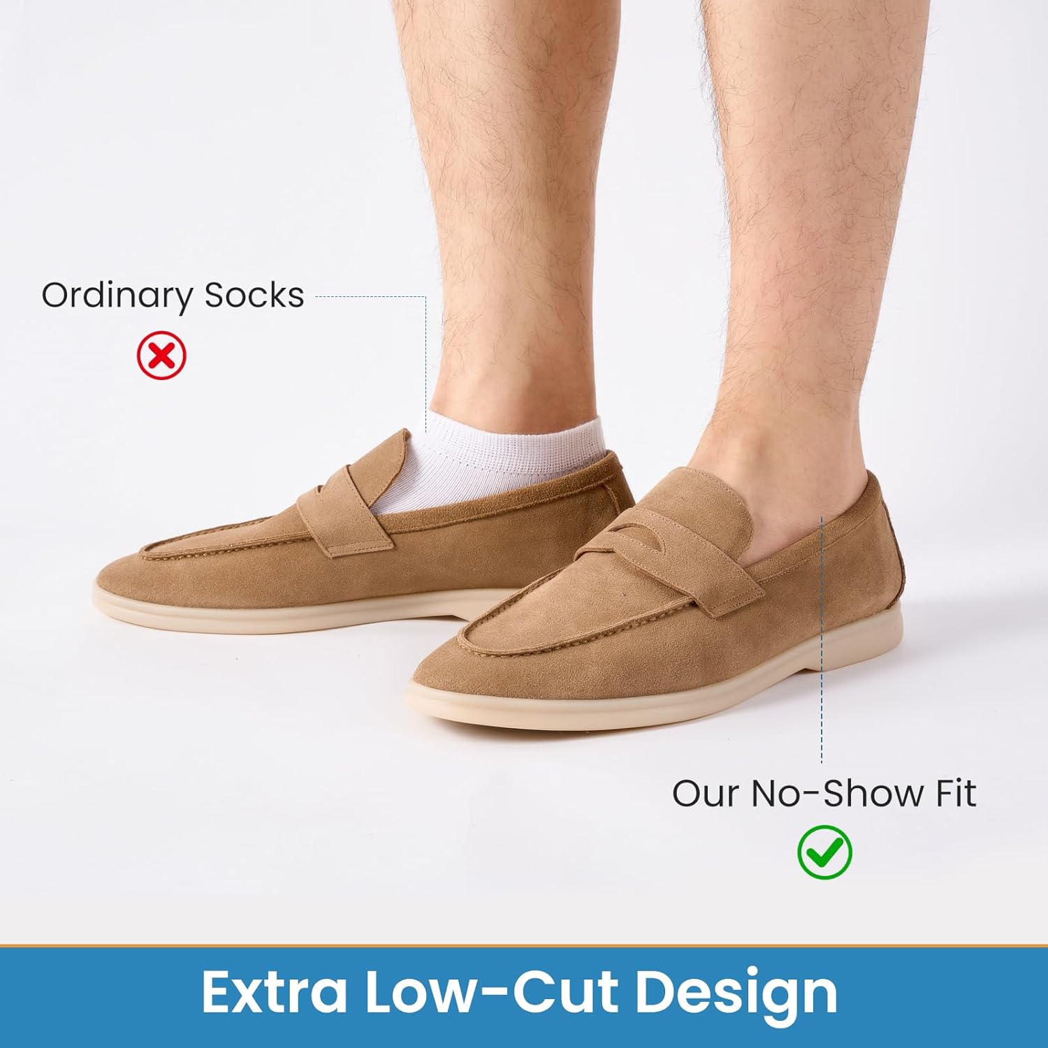 Detalle de Effeet Mens No Show Trainer Socks: Invisible, Breathable & Durable (6 Pairs)