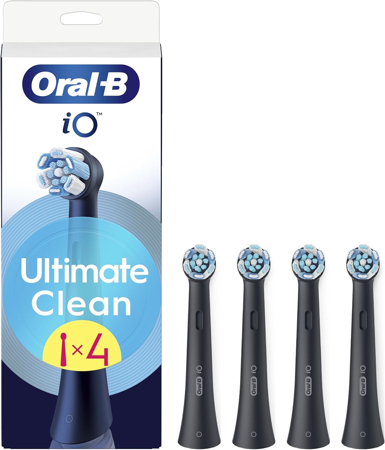 Detalle de Oral-B iO Ultimate Clean - Pack 4 Cabezales Negros 🦷