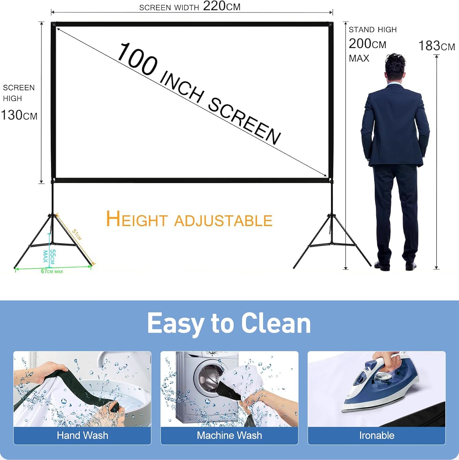 Detalle 2 de No Wrinkles 120 inch projector screen