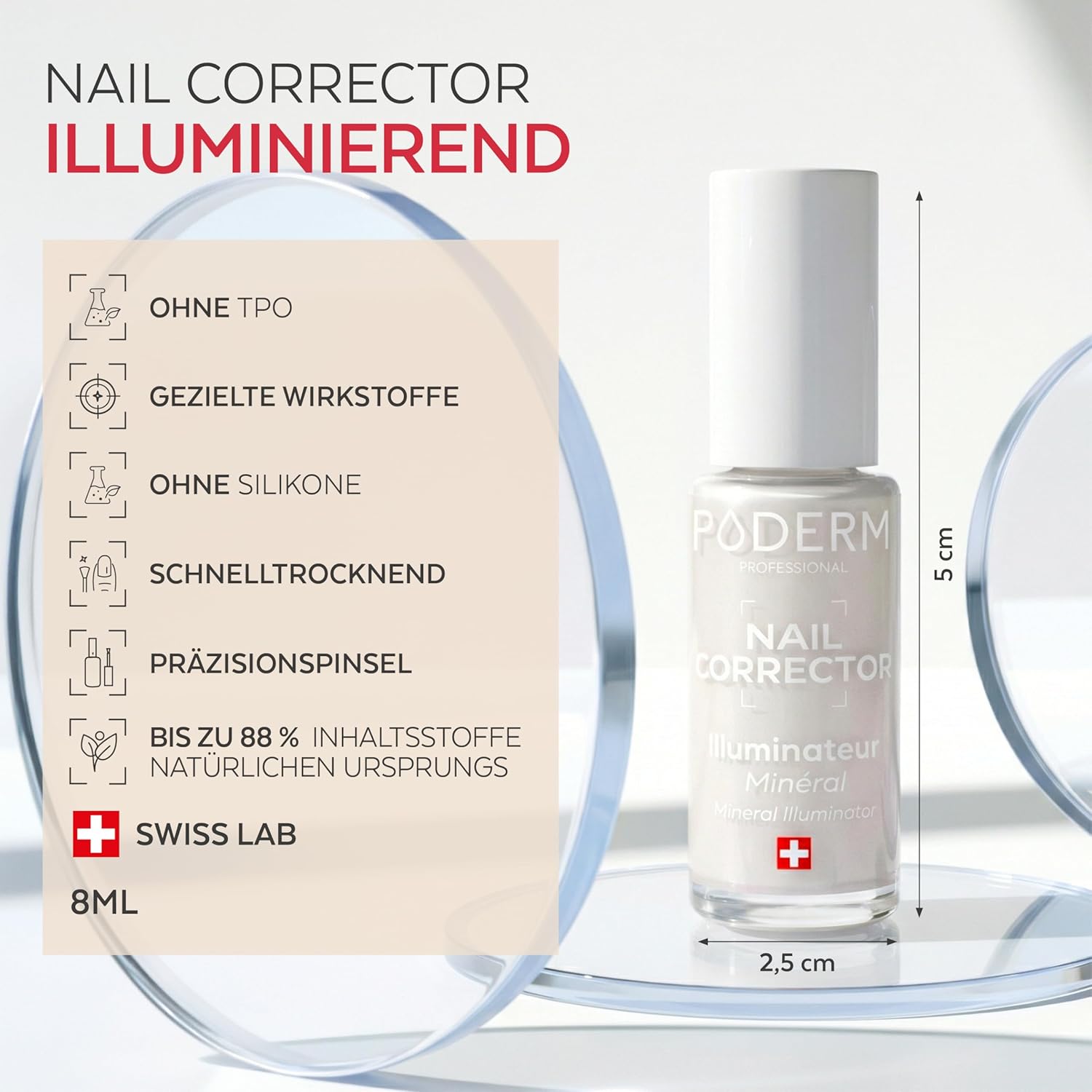 Thumbnail 4 de PODERM Nagelpflege Lack korrigierend & perfektionierend – Illuminierend, 8 ml