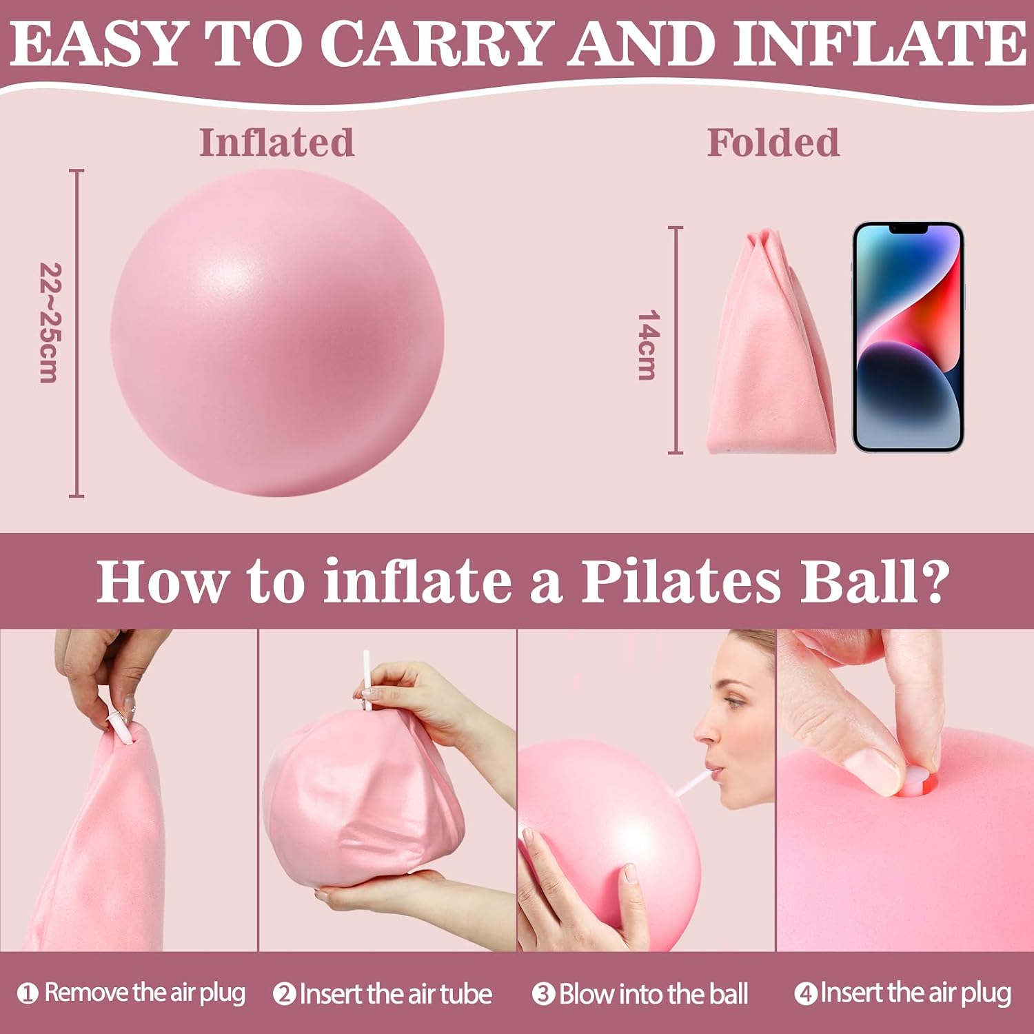Detalle 2 de Vortix pelotas de pilates 25 cm