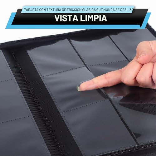Thumbnail 5 de WITHYU Álbum de Colección de Cartas 9 Bolsillos - Capacidad 540 Cartas, Protectora Impermeable con Cremallera (Negro)