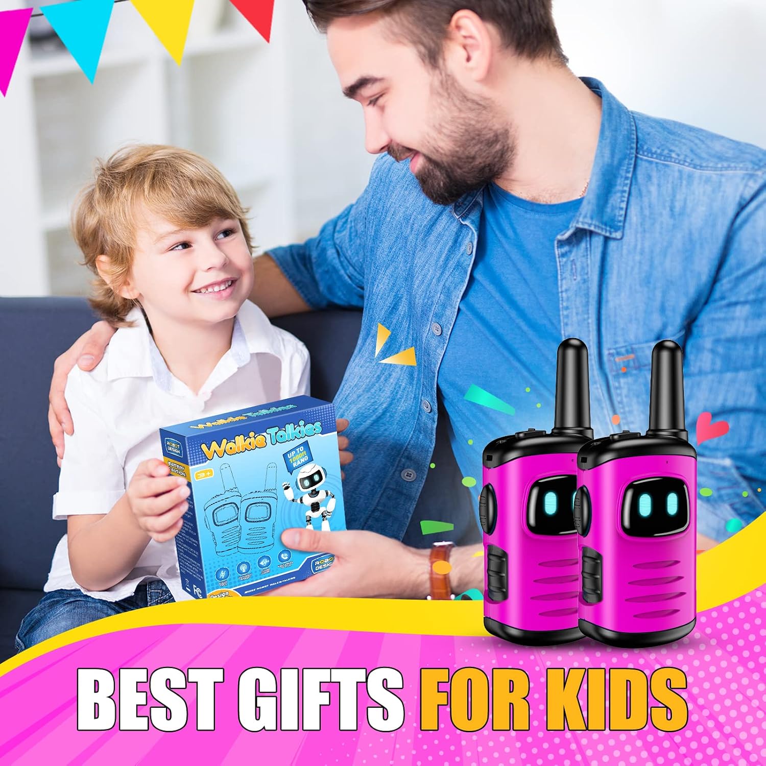 Thumbnail 6 de EUTOYZ Walkie Talkie for Kids (4–8 year olds) – Pink, Durable Outdoor Toy Set
