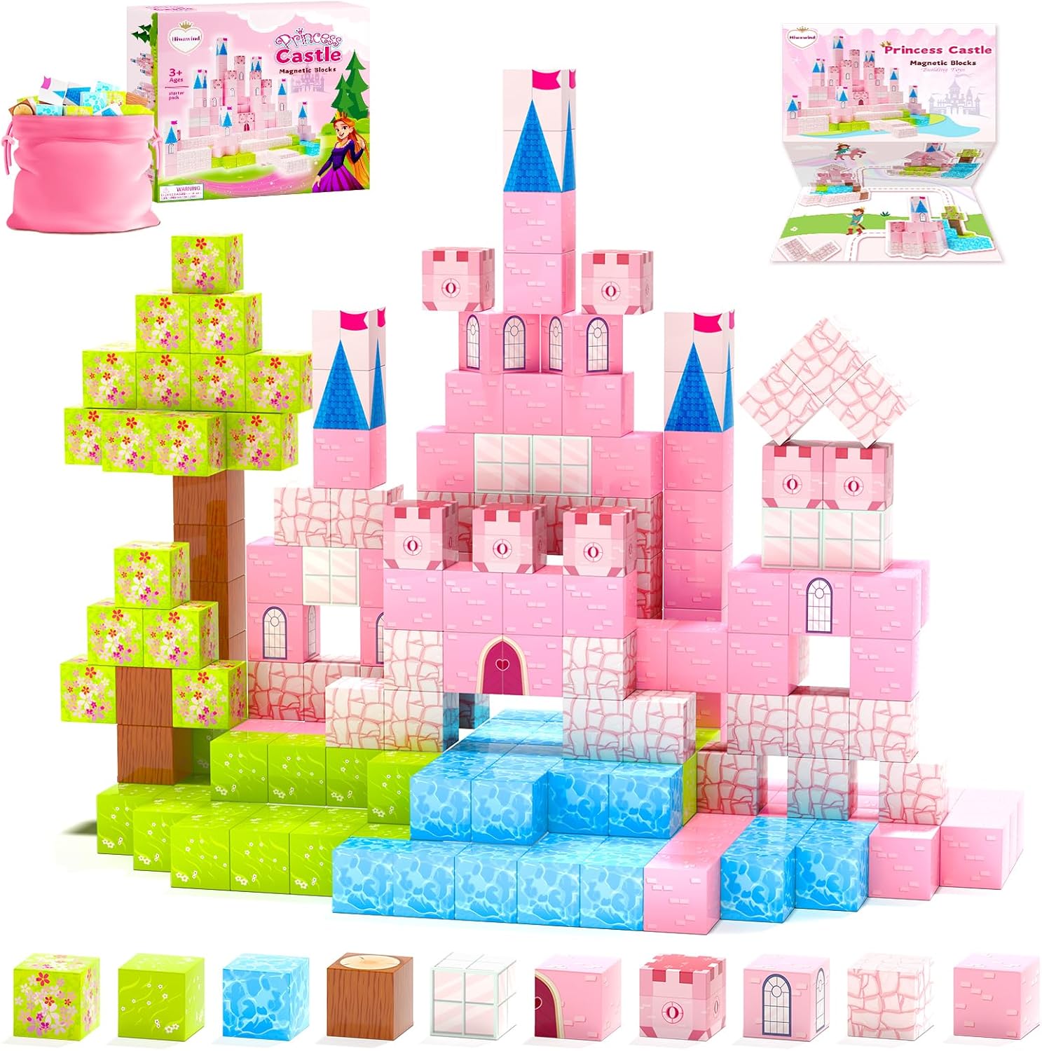Detalle de Hiwawind Magnetic Princess Castle Toys 3+