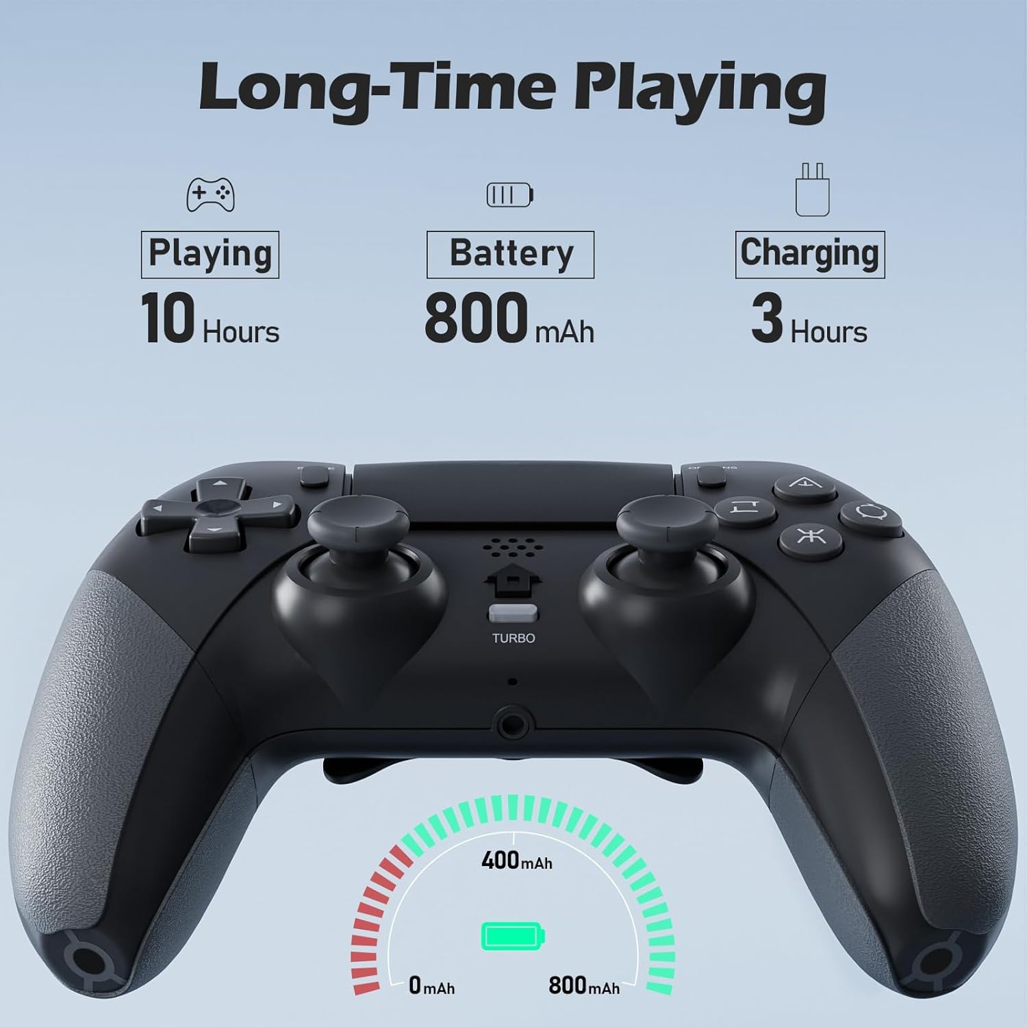 Thumbnail 5 de CHEREEKI PS4 Wireless Controller for PS4, Slim & Pro – Vibration, 6‑Axis, Touchpad, 3.5mm Jack, Turbo
