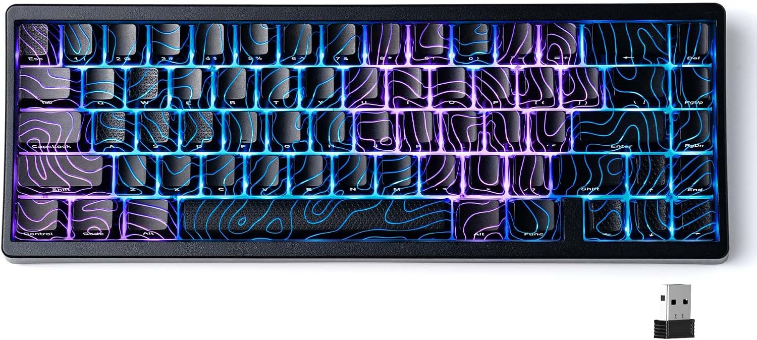Detalle de HITIME x XVX M67 xh-M67WX-heise 60% Wireless Mechanical Keyboard, RGB