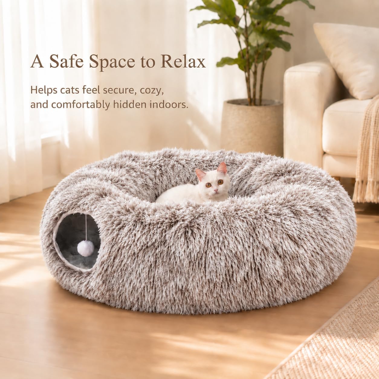 Thumbnail 6 de LUCKITTY Cat Tunnel Bed, 3 FT