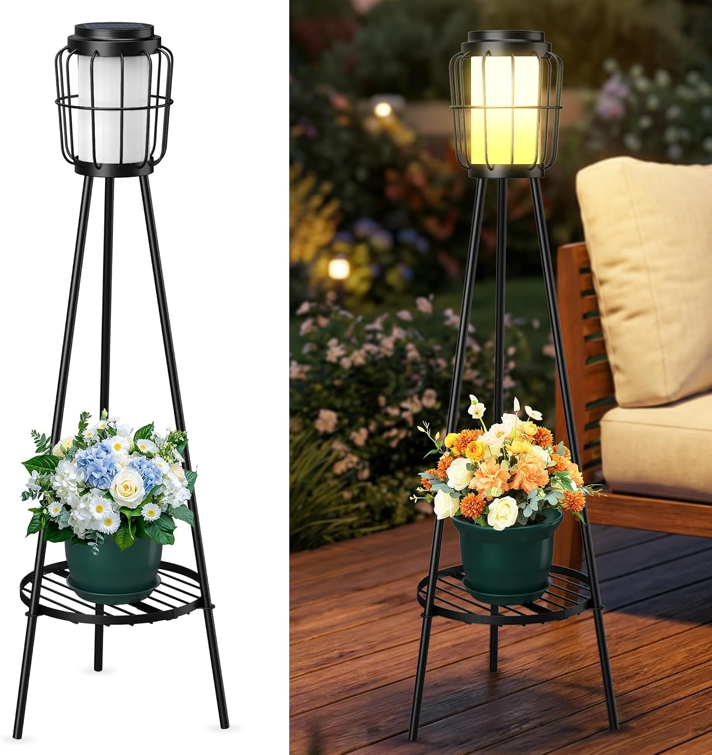 Detalle de MXwcy Solar Plant Stand Lights, Metal