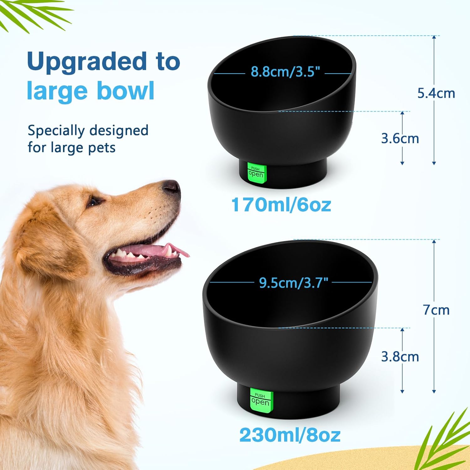 Thumbnail 6 de Pecute 850ml All-in-One Dog Water Bottle with Foldable Bowl – Leak-Proof, Lightweight & Portable