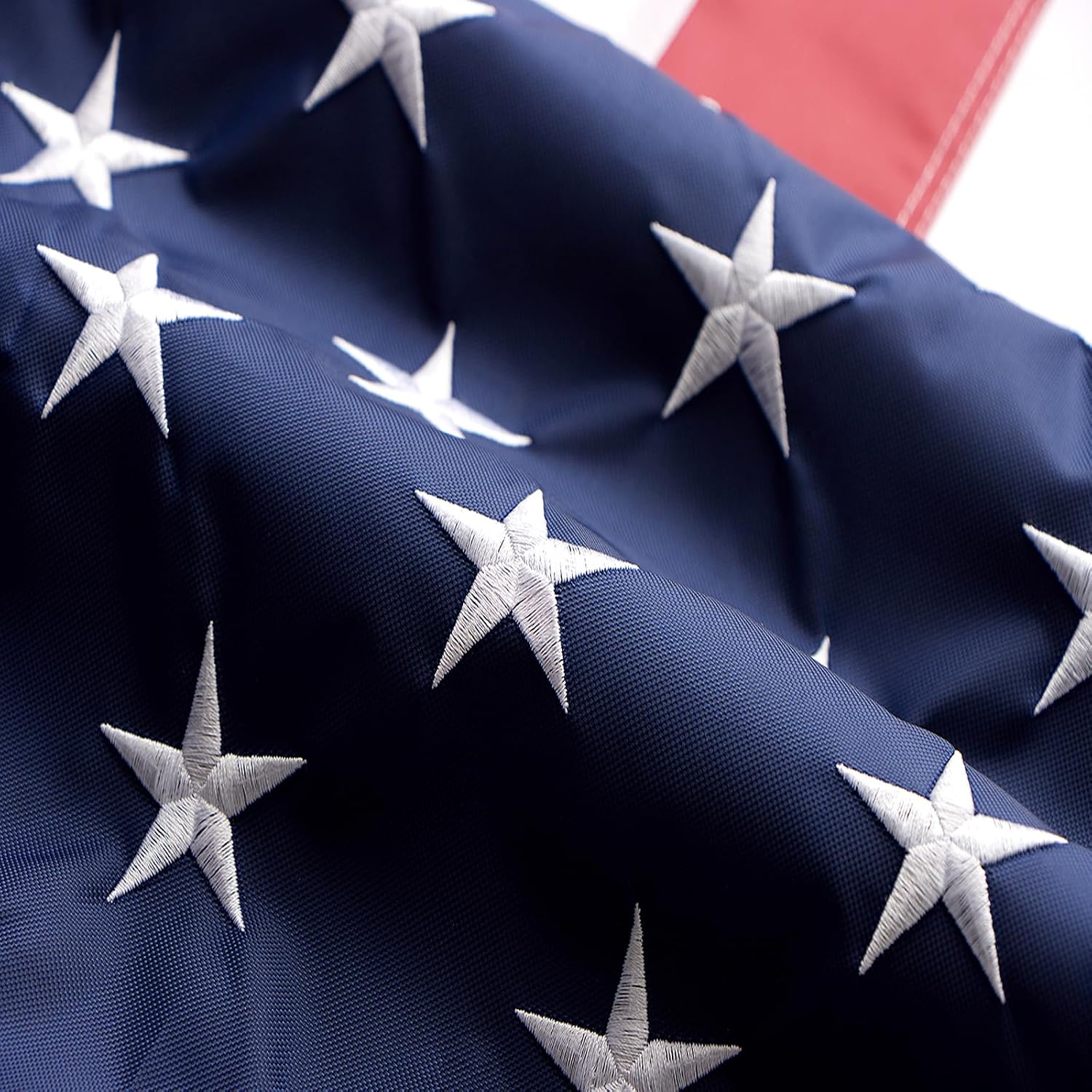 Detalle de Hogeoetom American Flag, 210D Polyester, 2×3, Lock-Stitched with Brass Grommets