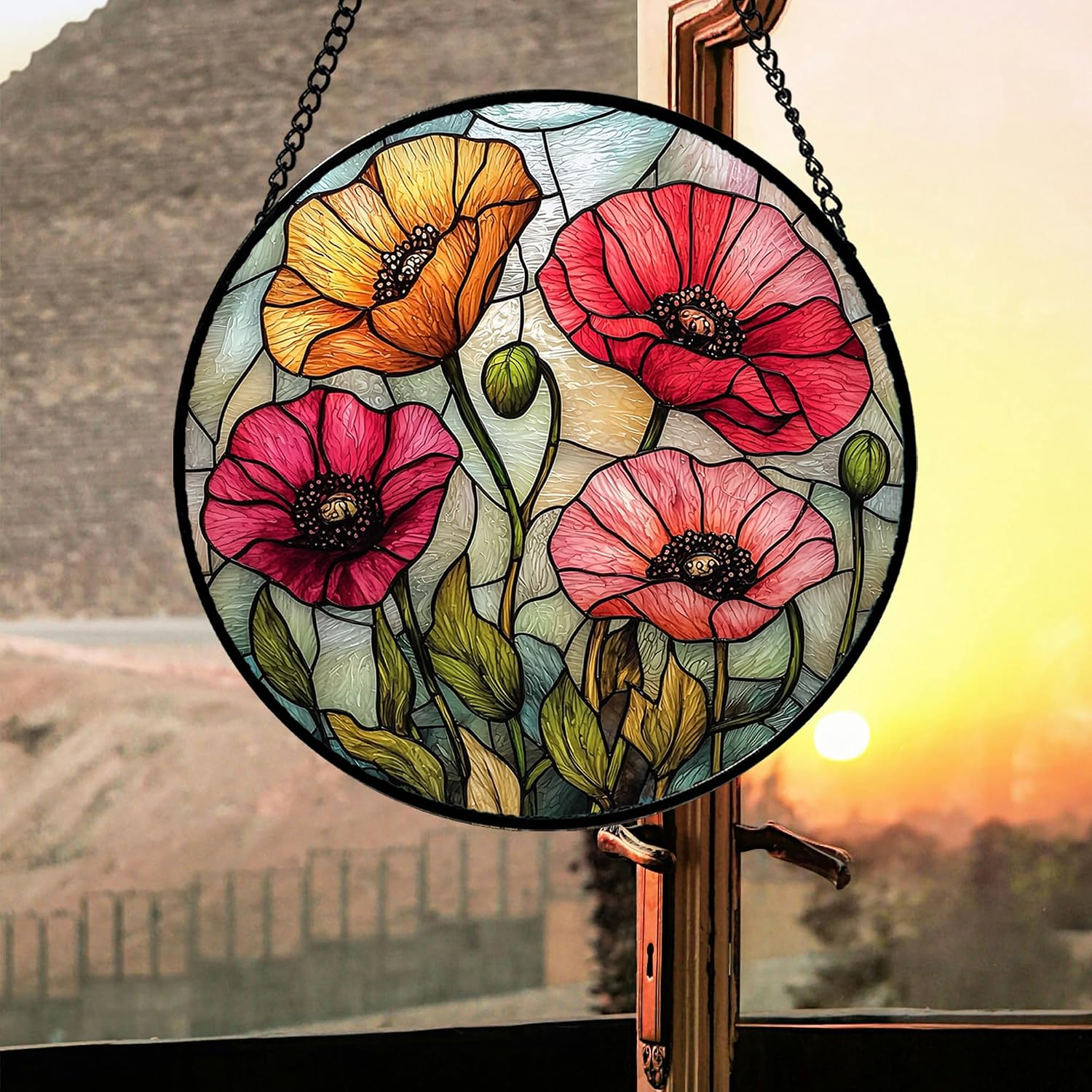 Thumbnail 3 de AMDERVEN Stained Glass Suncatcher Sun Catcher 9.8 in