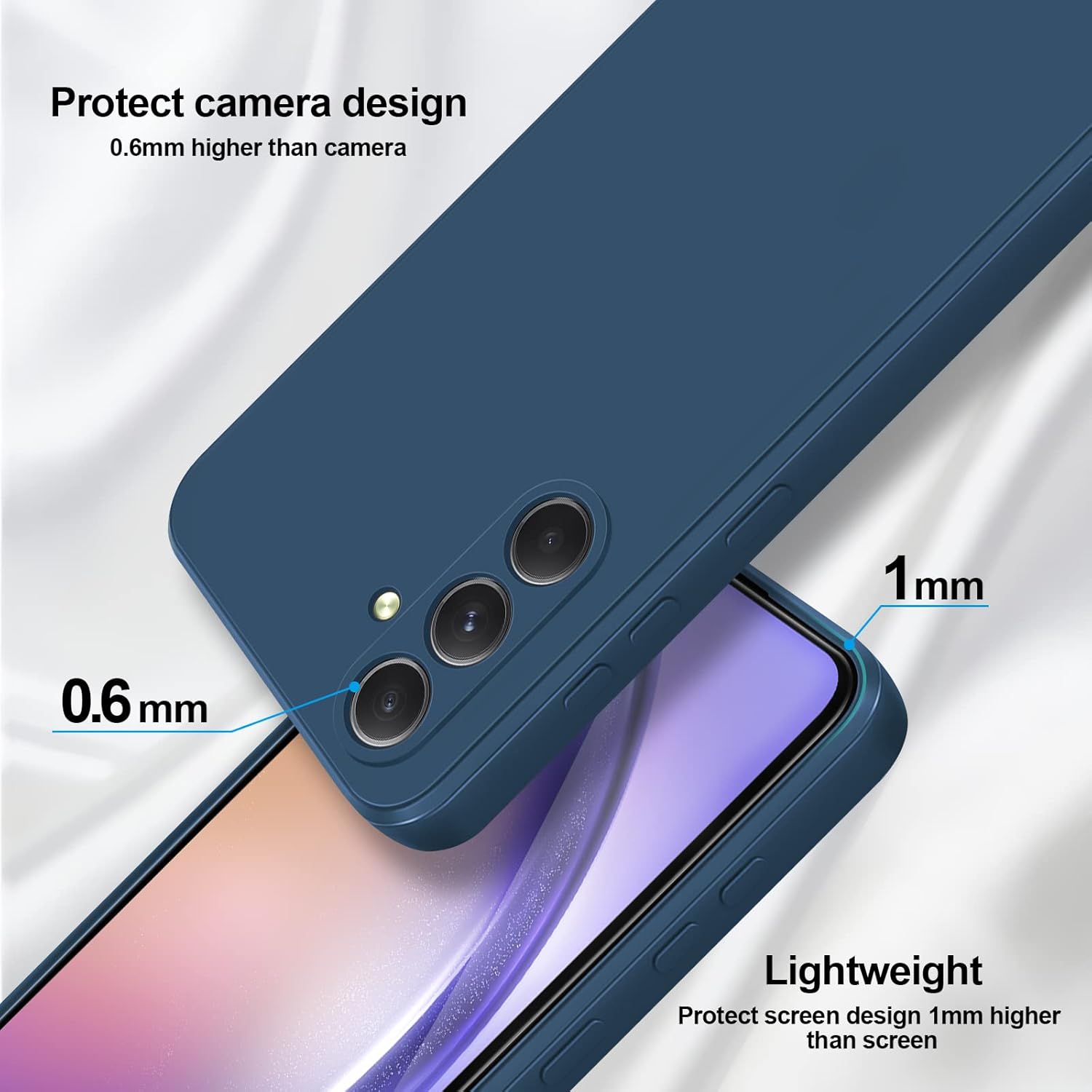 Thumbnail 2 de GiiYoon Hülle für Samsung Galaxy A54 5G – perfekter Rundumschutz aus Liquid Silicone, Blau