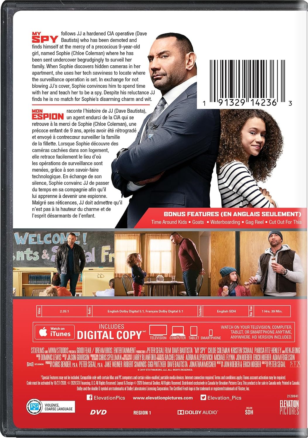 Detalle 1 de My Spy - DVD + Digital (Bilingual), PG Action-Comedy Film