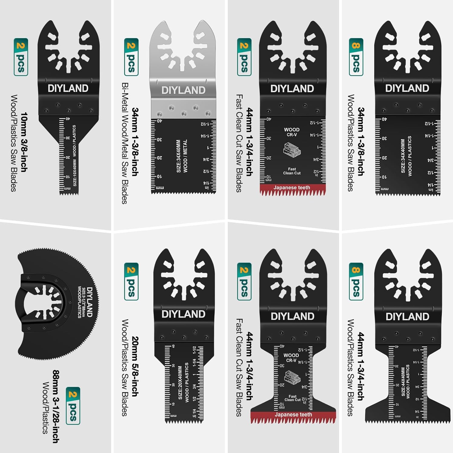 Thumbnail 3 de DIYLAND 31PCS Multi Tool Blade Set 31pc