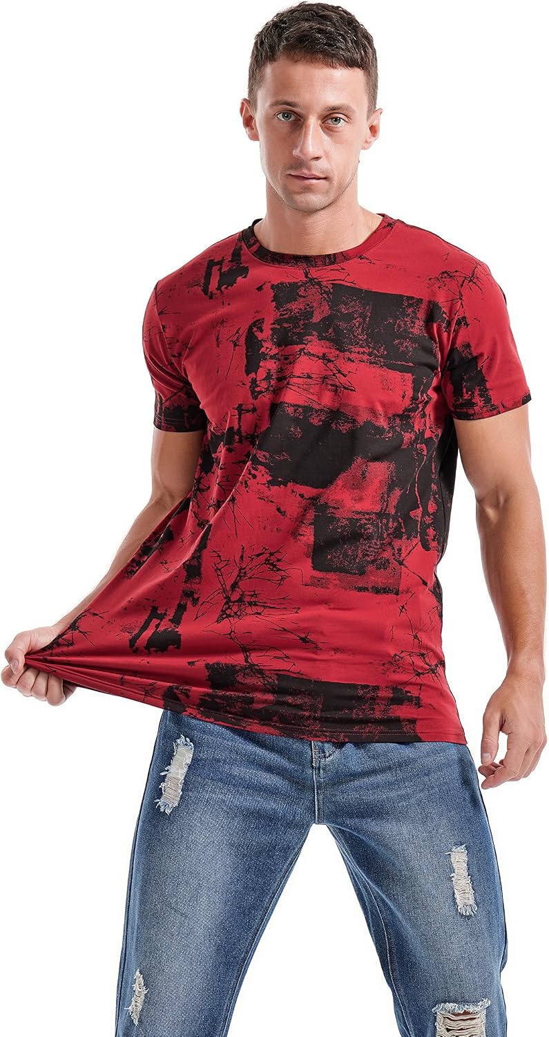 Detalle de KLIEGOU Men's Printed T-Shirt, Cotton Blend