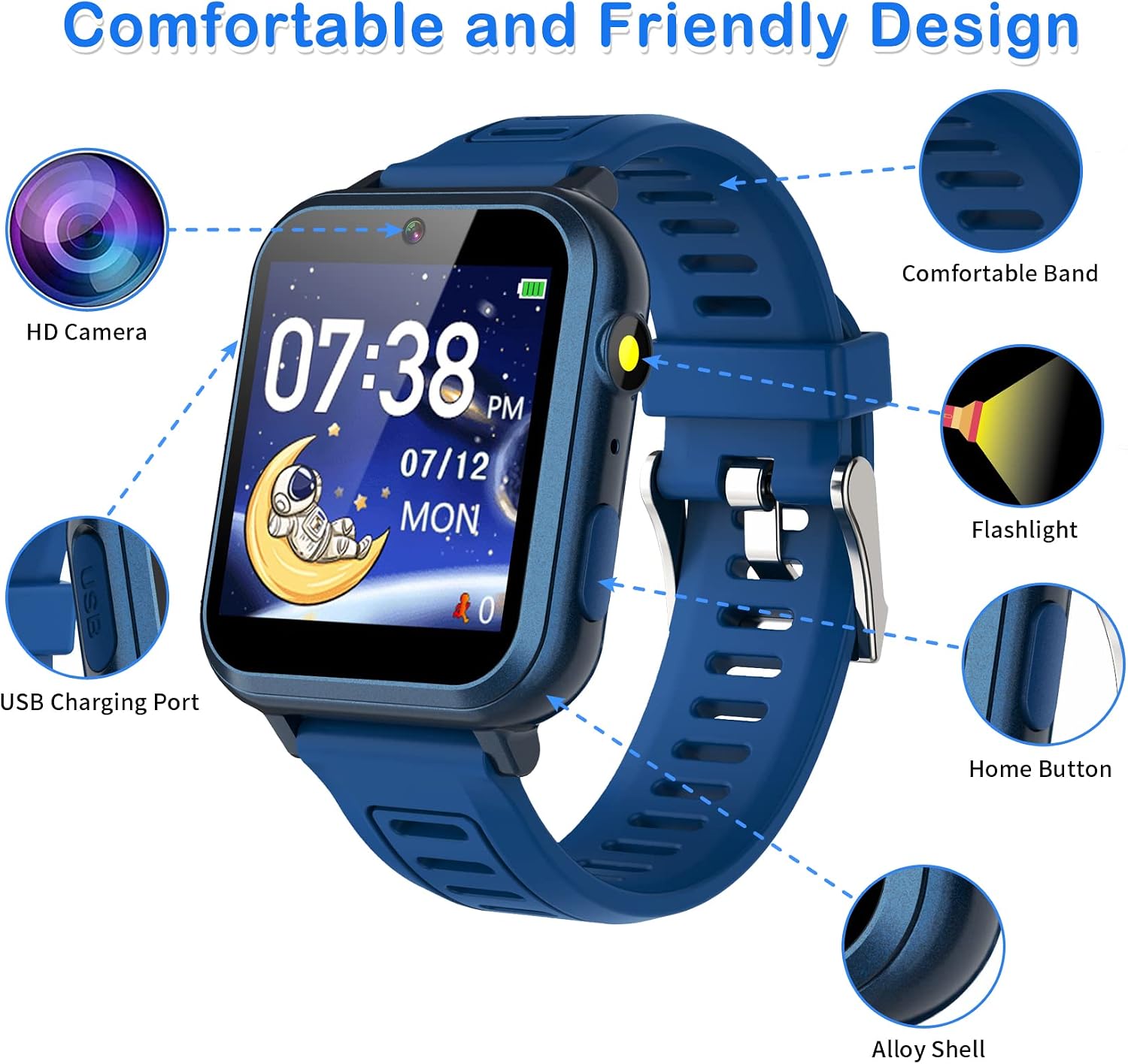 Detalle 2 de Phyulls Smart Watch 39 Games for Kids