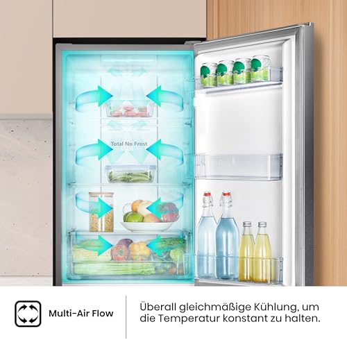 Detalle de Hisense RB327N4ADD Kühl-Gefrier-Kombination – Total NoFrost, Wechselbarer Türanschlag, 171 L Kühlteil / 85 L Gefrierteil