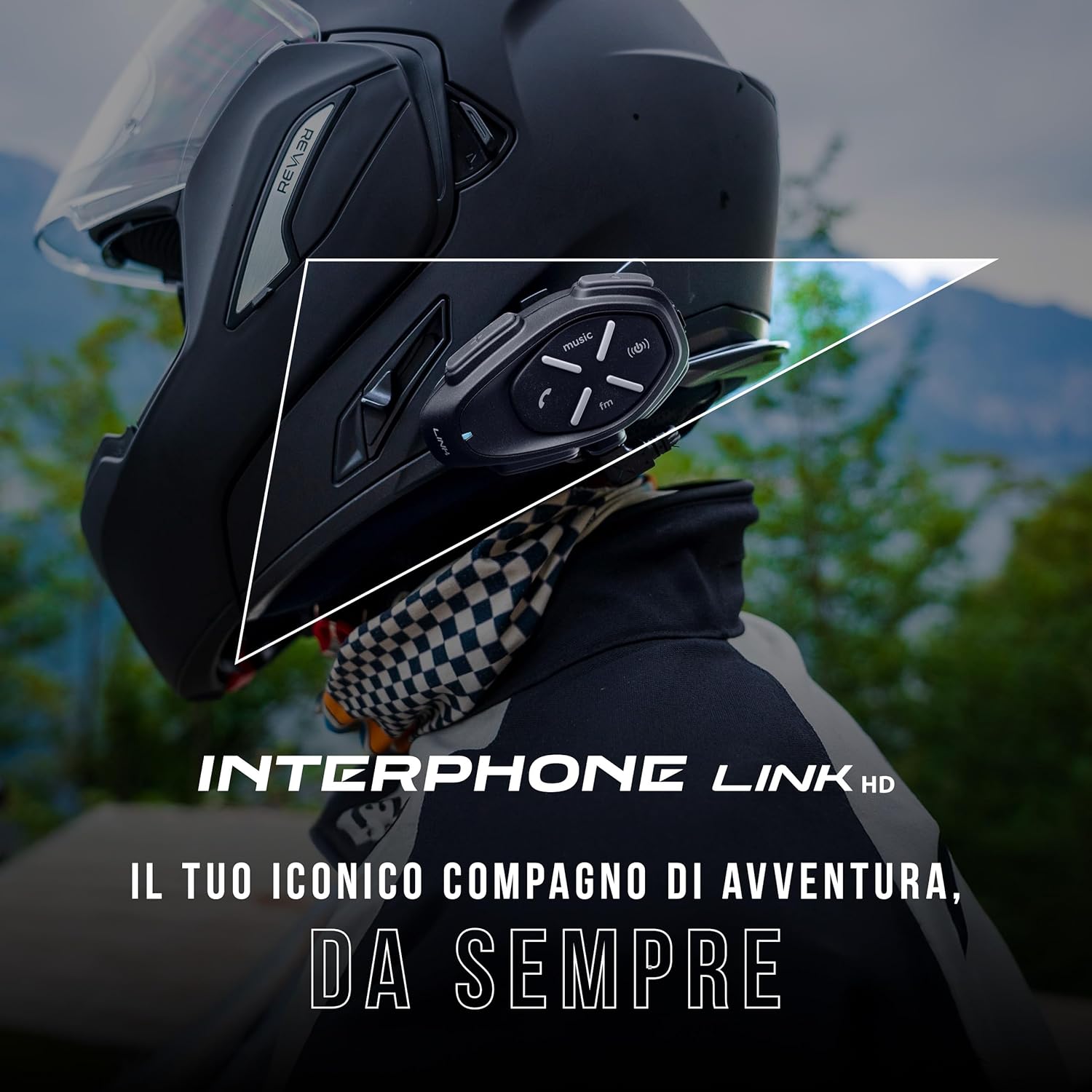 Detalle 2 de Interphone Link HD Doppio interfono per casco 300 m