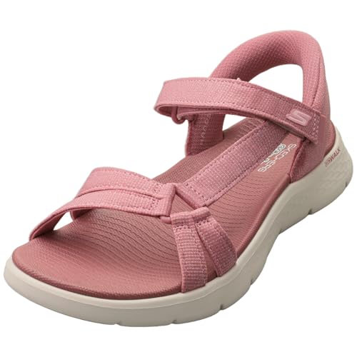 Detalle de Skechers Mujer Go Walk Flex Sandal Illuminate Slip-In Mauve Textile 40 EU