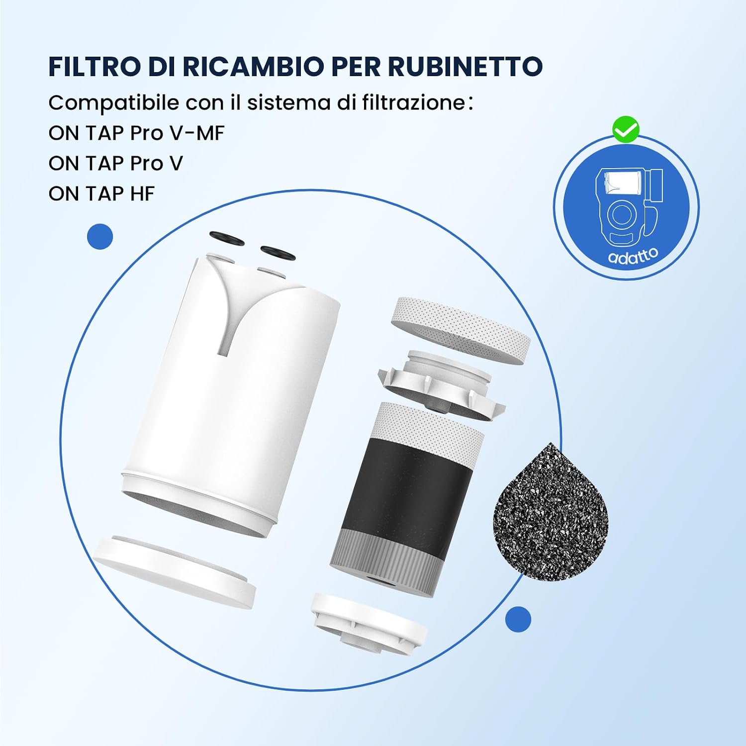 Detalle 2 de GLACIER FRESH ON TAP Filtro acqua rubinetto 600L